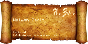 Neiman Zsolt névjegykártya